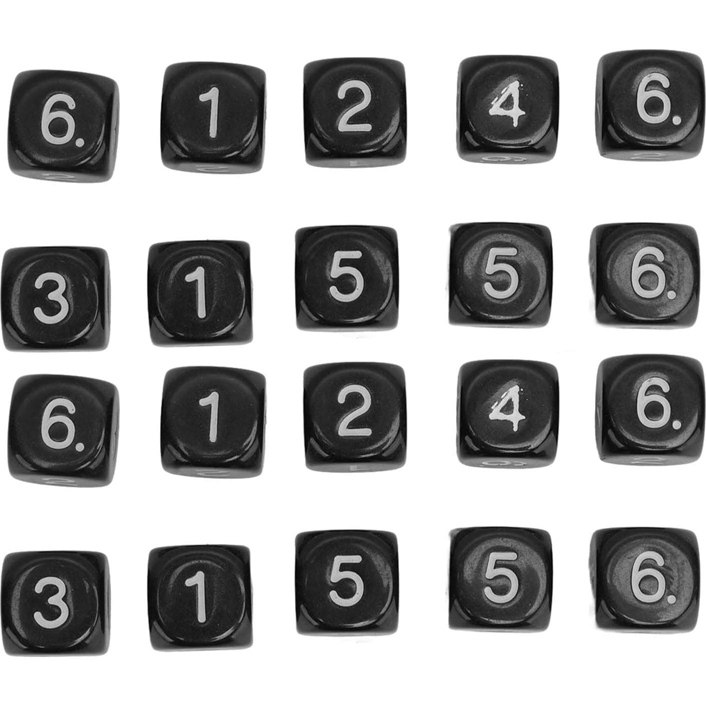 Set de Dados Numéricos 20PCS Plástico 16mm para Juegos Educativos