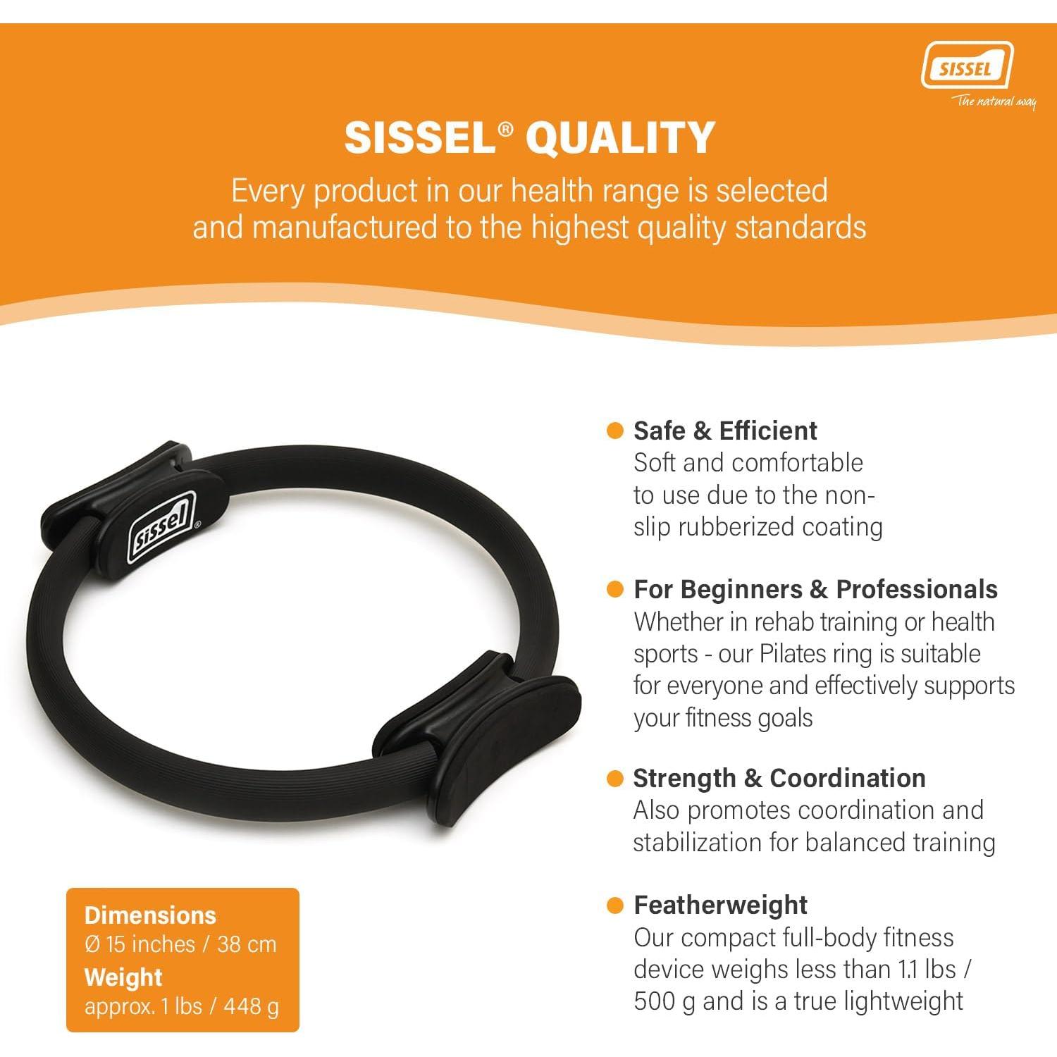 Círculo de Pilates Sissel 38cm con Póster de Ejercicio