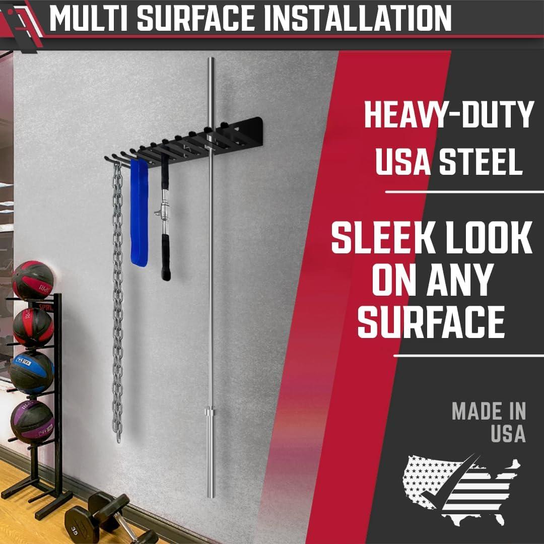 Estante de Almacenamiento de Gimnasio IRON AMERICAN Omega 11 Ganchos