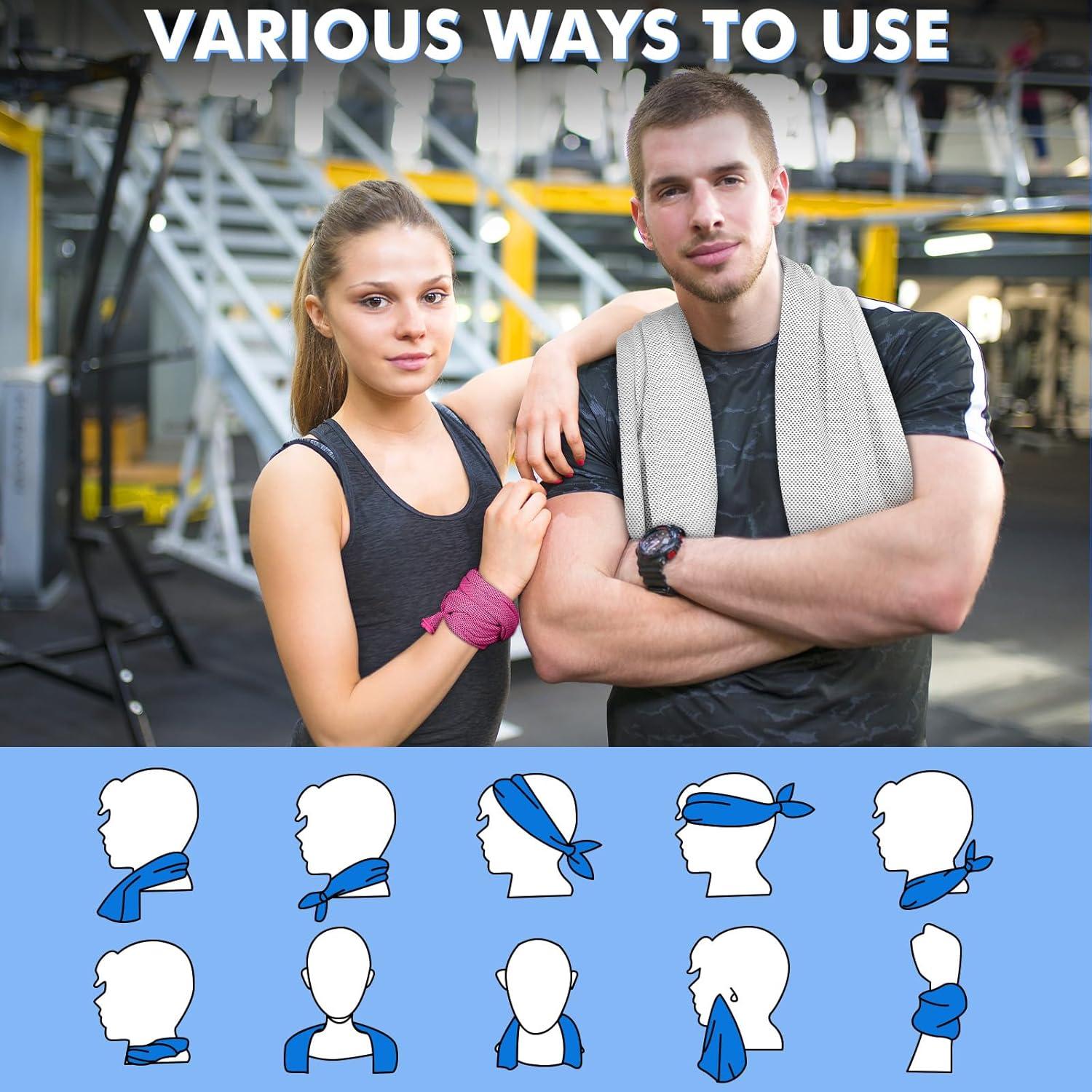 Toallas Enfriadoras Fivali - Paquete de 4 Microfibra 101.6x30.5cm