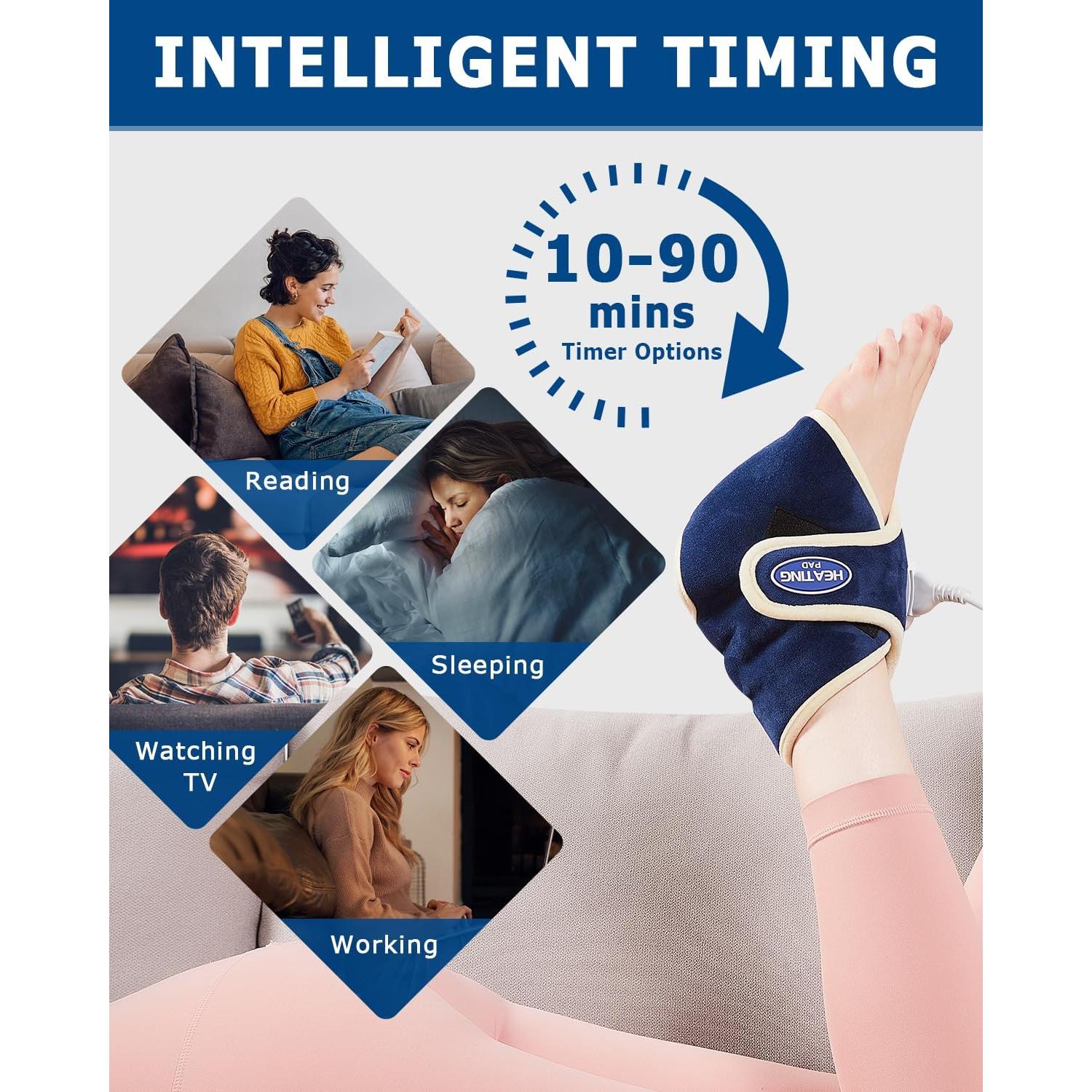 Almohadilla Calentadora Eléctrica JOBYNA para Tobillo 19x18cm