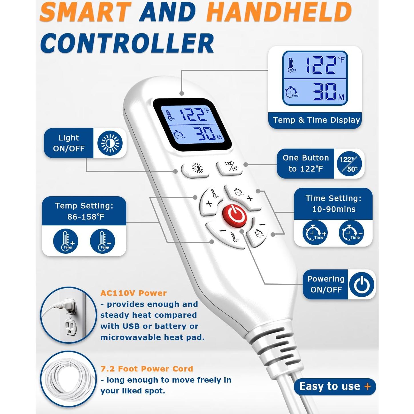 Almohadilla Calentadora Eléctrica JOBYNA para Tobillo 19x18cm