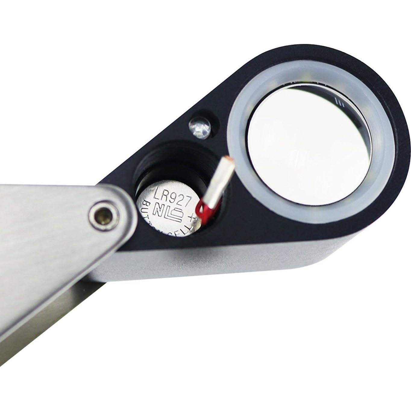 Lupa de bolsillo TEKCOPLUS 10x con luz UV y LED