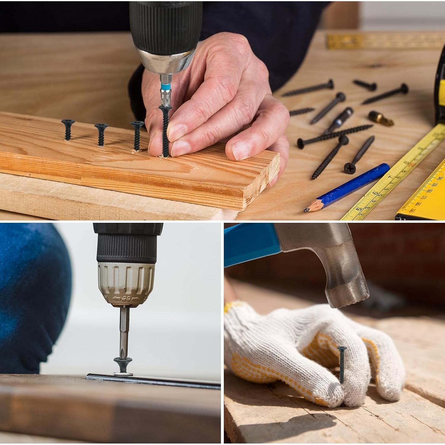 Kit de Tornillos para Drywall Innofy 108 Piezas 6 Tamaños