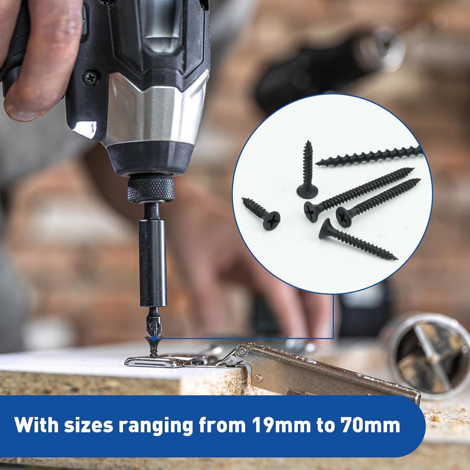 Kit de Tornillos para Drywall Innofy 108 Piezas 6 Tamaños