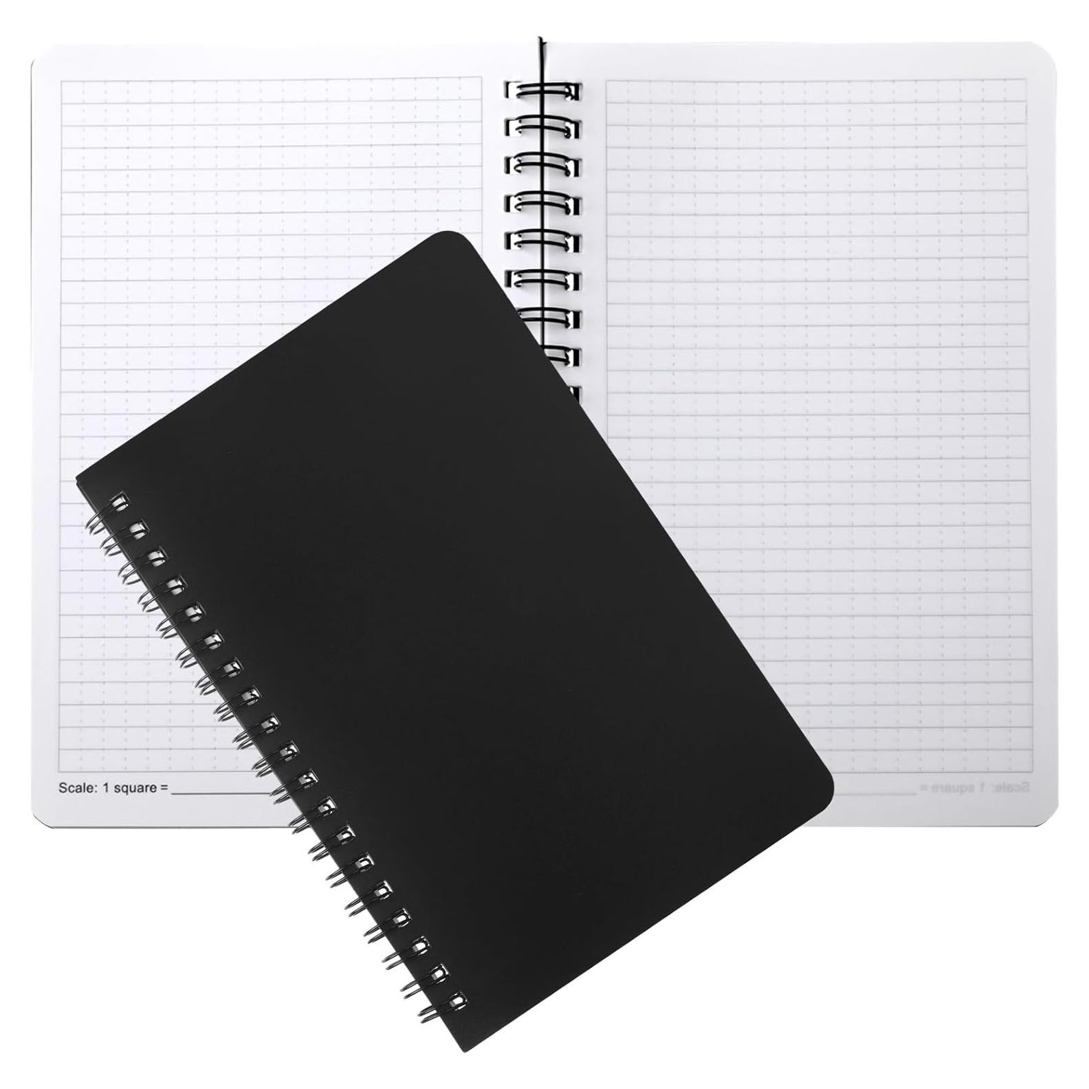 Cuadernos Impermeables Jetec 2 Pcs 11.7x17.7cm Cuadrícula