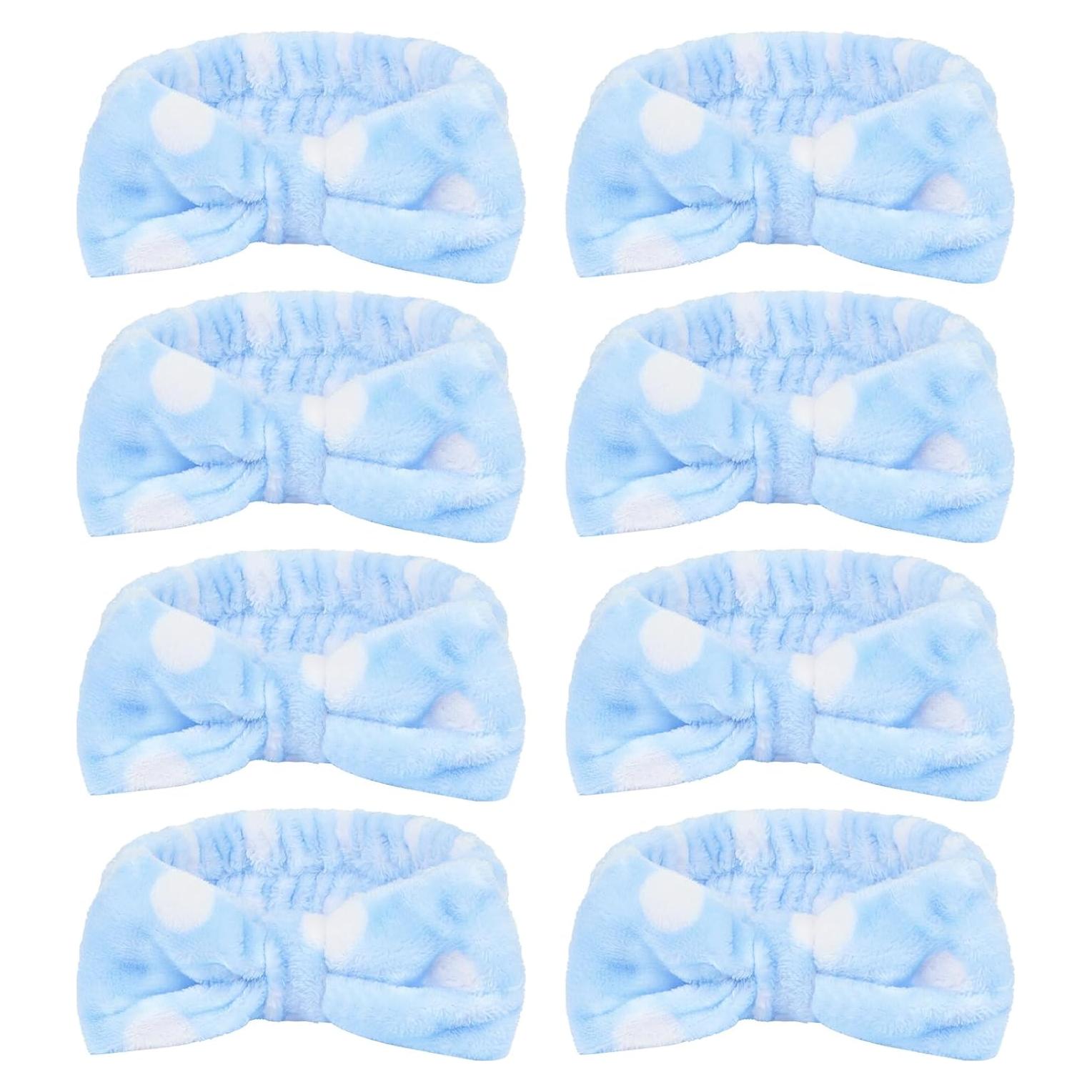 Diademas de Spa CIEHER 8 Pcs Punto Azul para Mujeres y Niñas