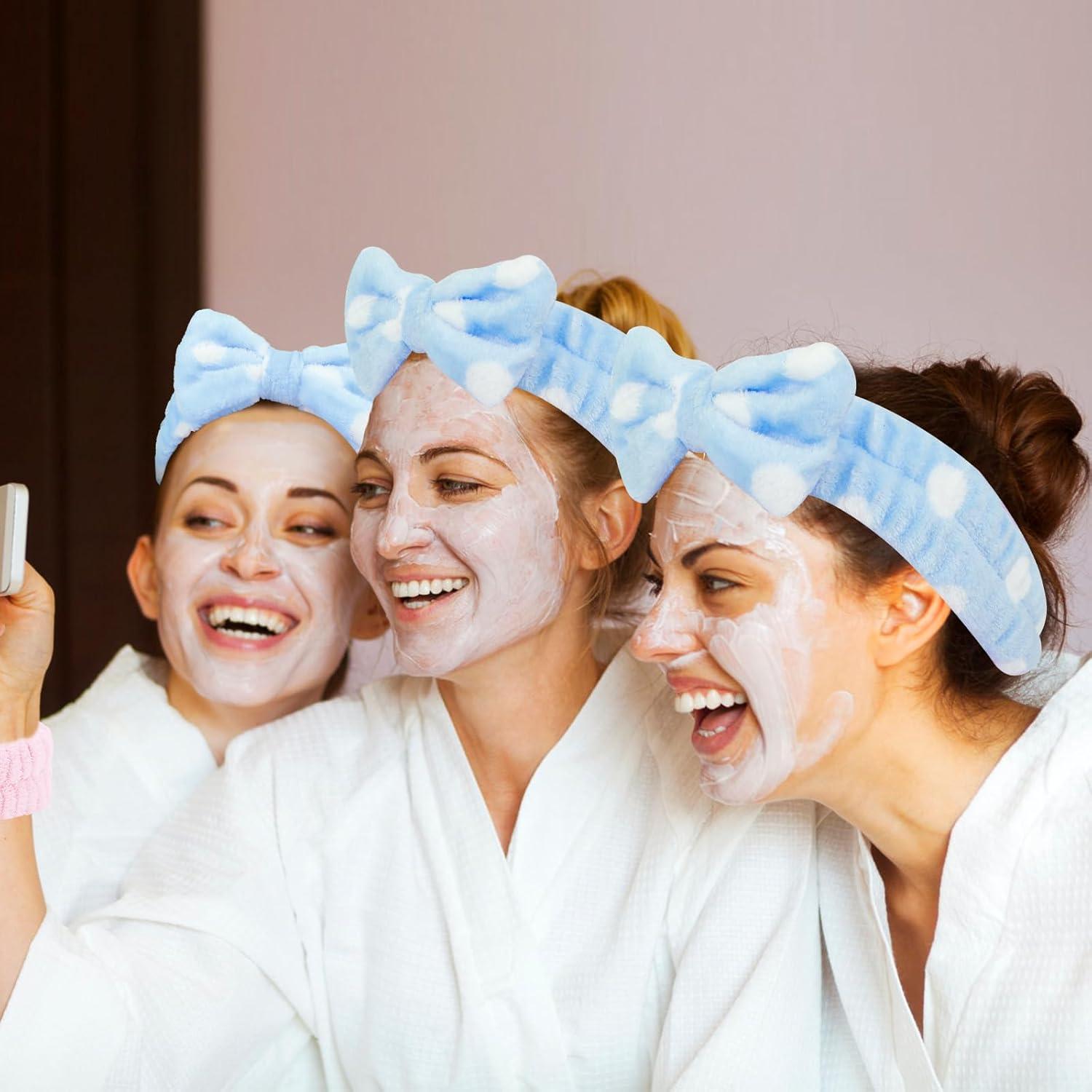 Diademas de Spa CIEHER 8 Pcs Punto Azul para Mujeres y Niñas
