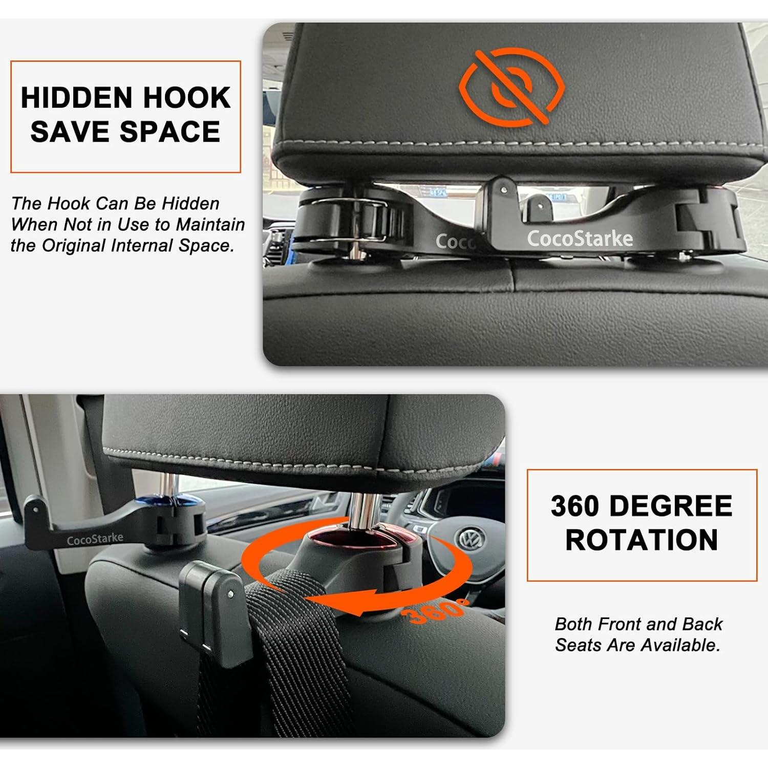 Gancho Oculto para Reposacabezas COCO STARKE 2 en 1 Ajustable