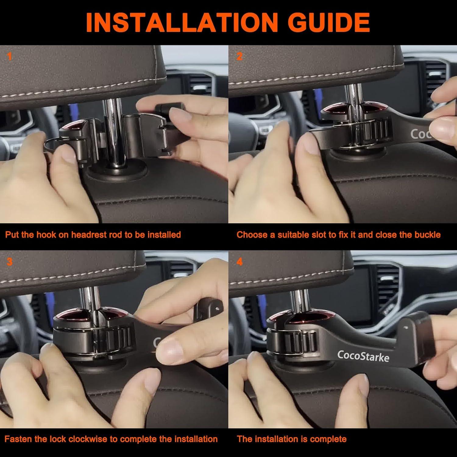 Gancho Oculto para Reposacabezas COCO STARKE 2 en 1 Ajustable