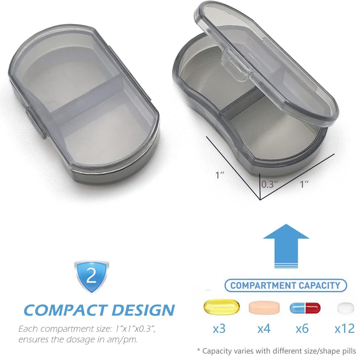 Organizador de Pastillas VOFOON Portátil 2 Veces al Día