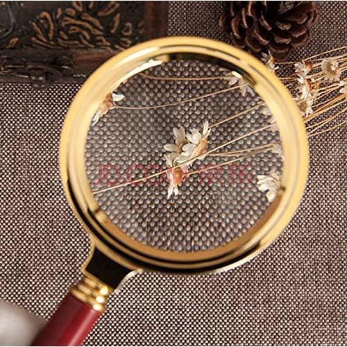 Lupa de Mano 6X COCOMK - 2 Pcs, Color Rojo, Vidrio