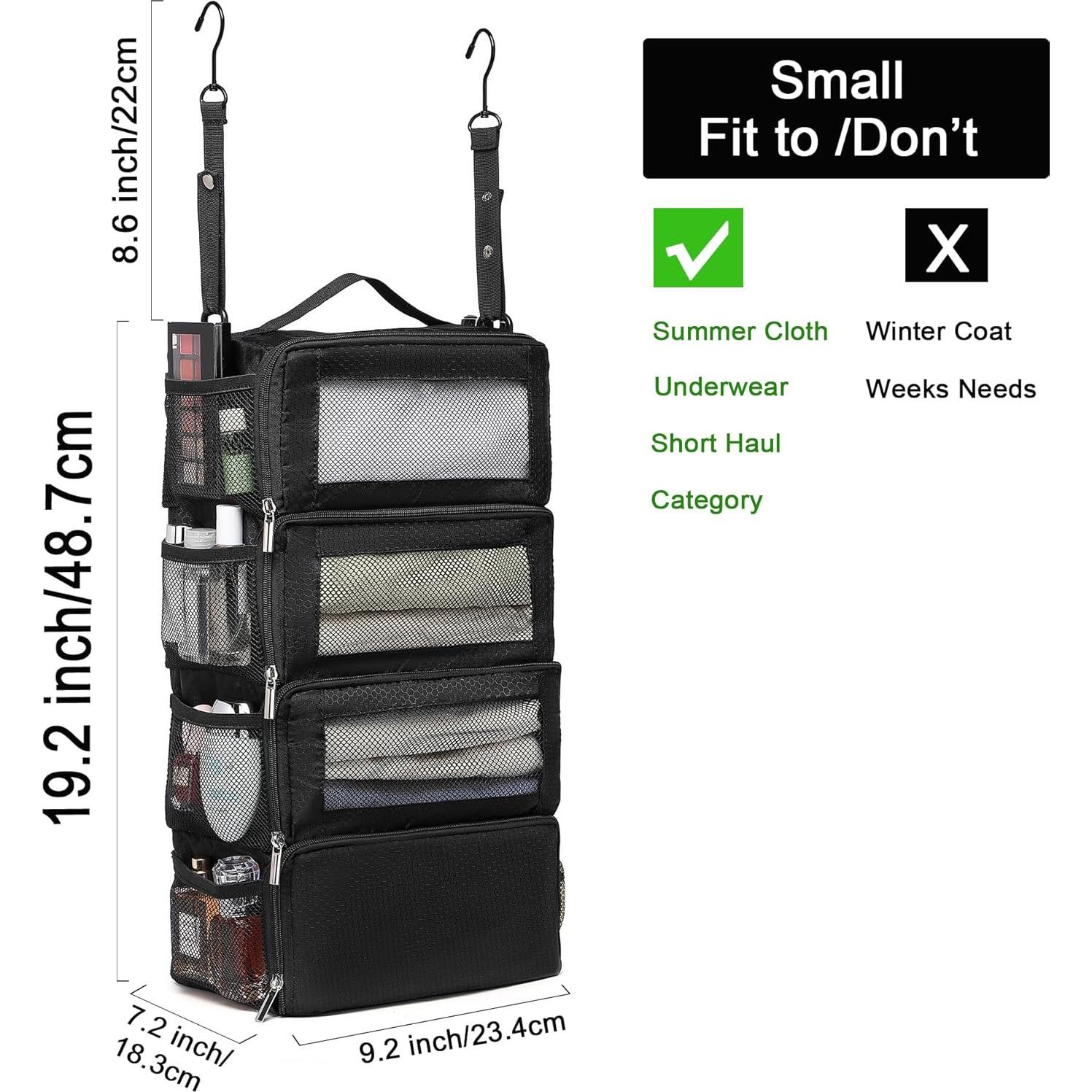 Organizador de Maletas Aucovely Negro Pequeño 48.8x36.8 cm