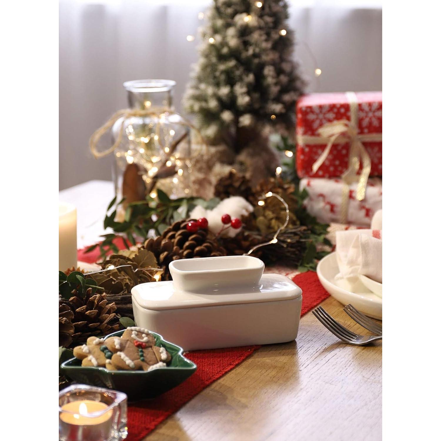 Plato de Mantequilla Sweese con Tapa - Porcelana 113g