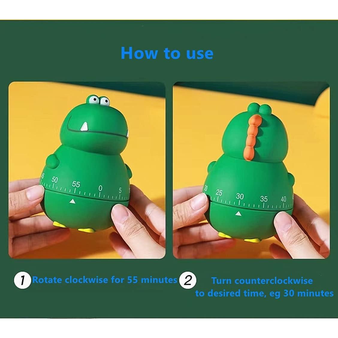 Temporizador de Cocina Mecánico RBRSLALA Dinosaurio Verde