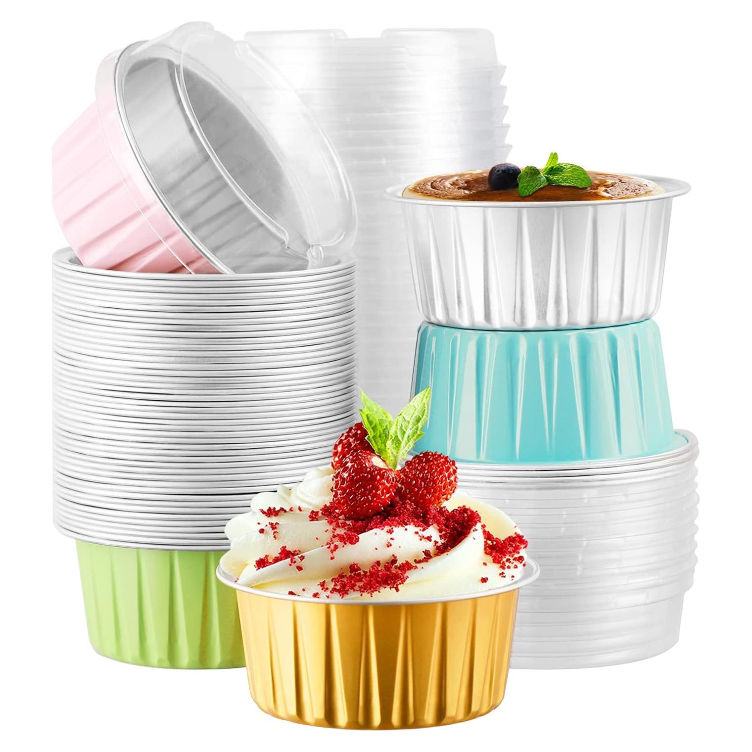 Forros para Cupcakes EUSOAR 50pcs Aluminio 141.75g 5 Colores
