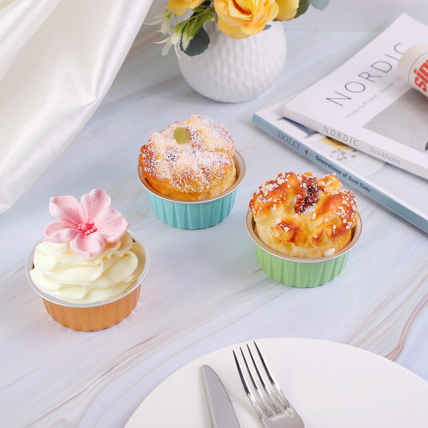 Forros para Cupcakes EUSOAR 50pcs Aluminio 141.75g 5 Colores