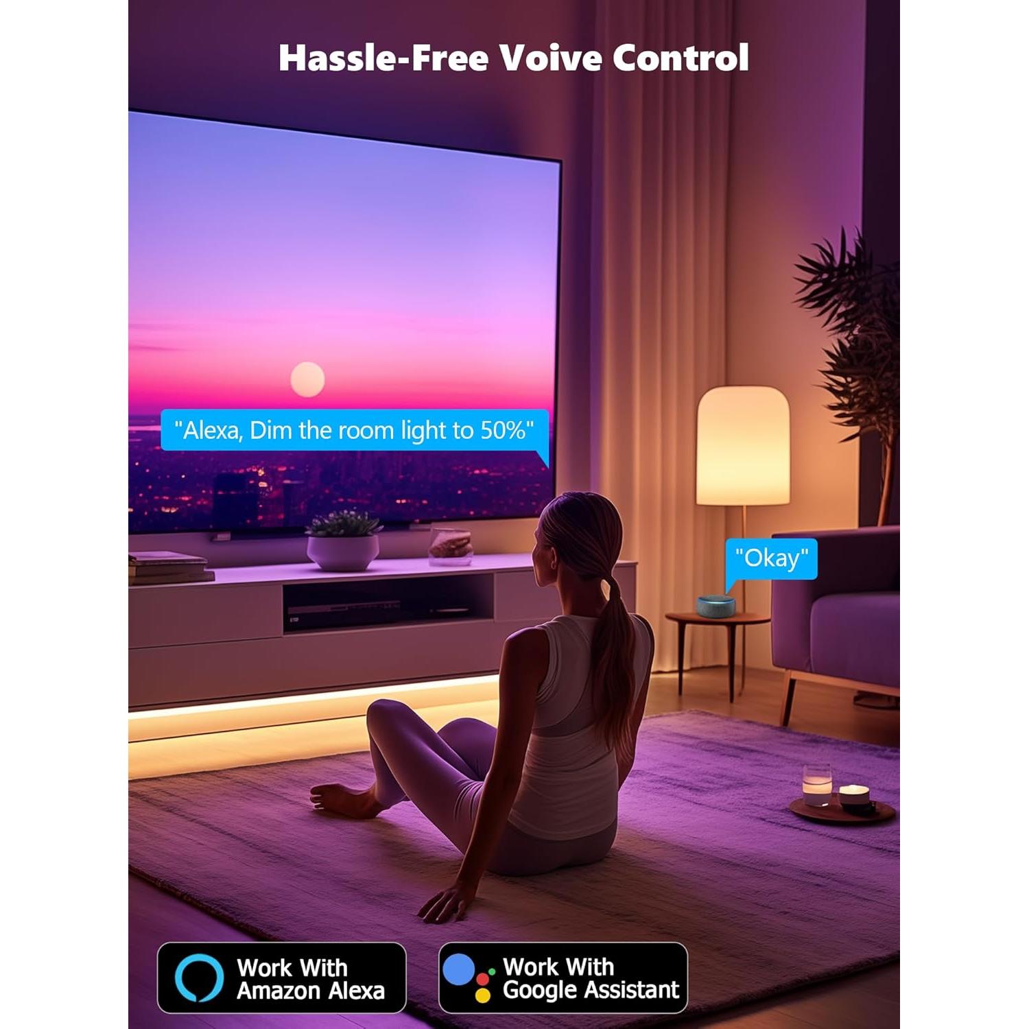 Bombillas Inteligentes Brizled RGBWW E26 A19 9W 806LM Paquete de 4