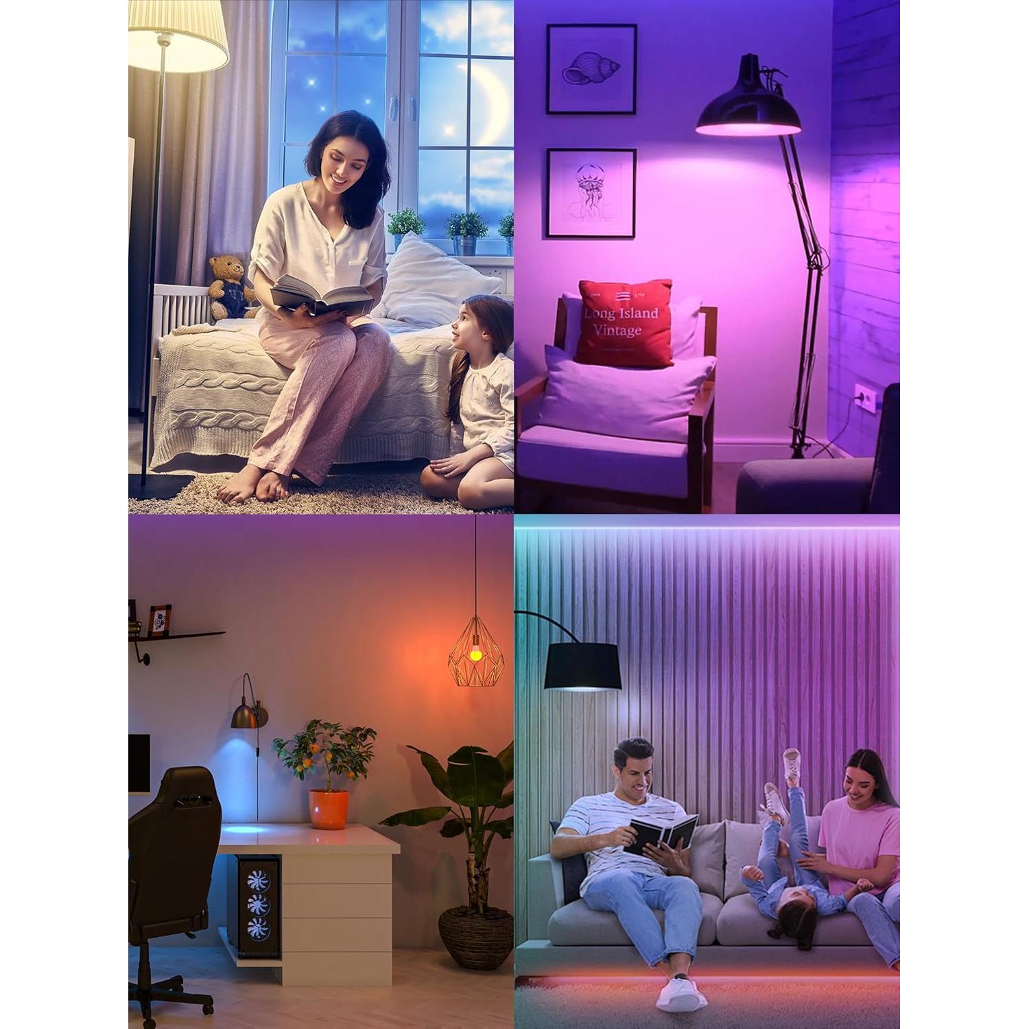 Bombillas Inteligentes Brizled RGBWW E26 A19 9W 806LM Paquete de 4