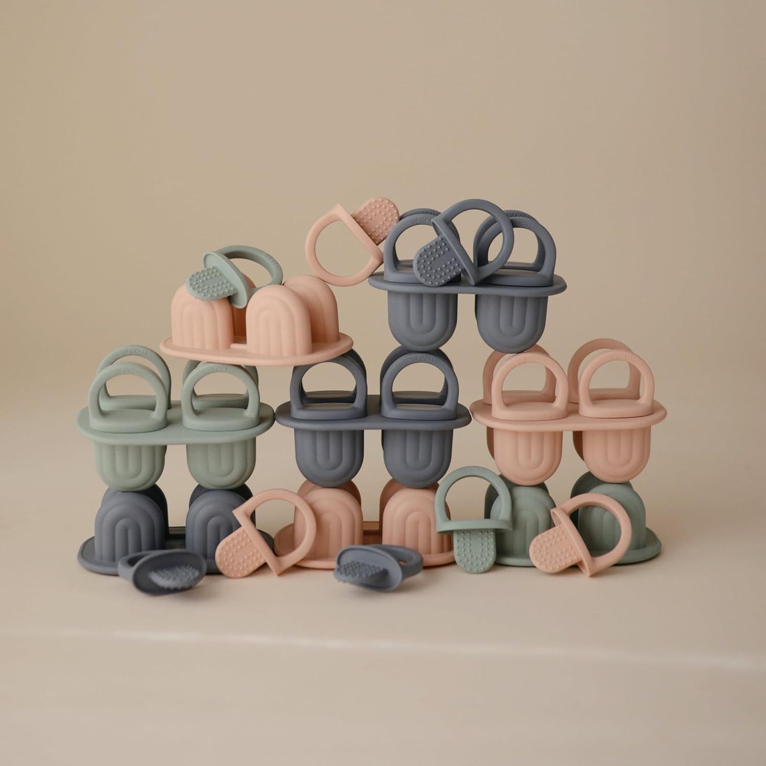 Bandeja de Helados para Niños Mushie Sonrosado 4 Piezas 30ML