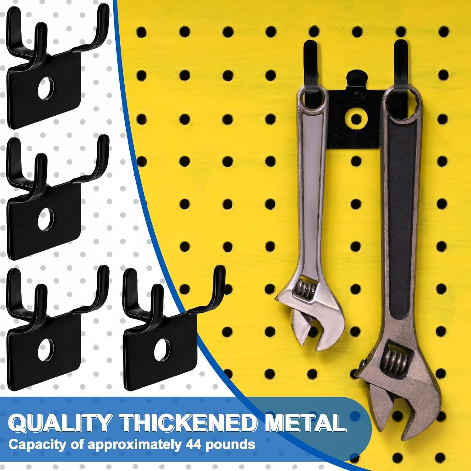 Ganchos de Tablero de Clavos Metal Tandefio 25 Pcs Negro