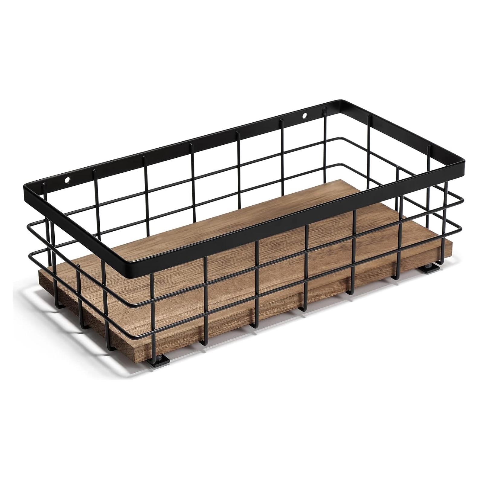 Canasta de Alambre de Metal TJ.MOREE 28.2x14.7cm para Baño y Cocina