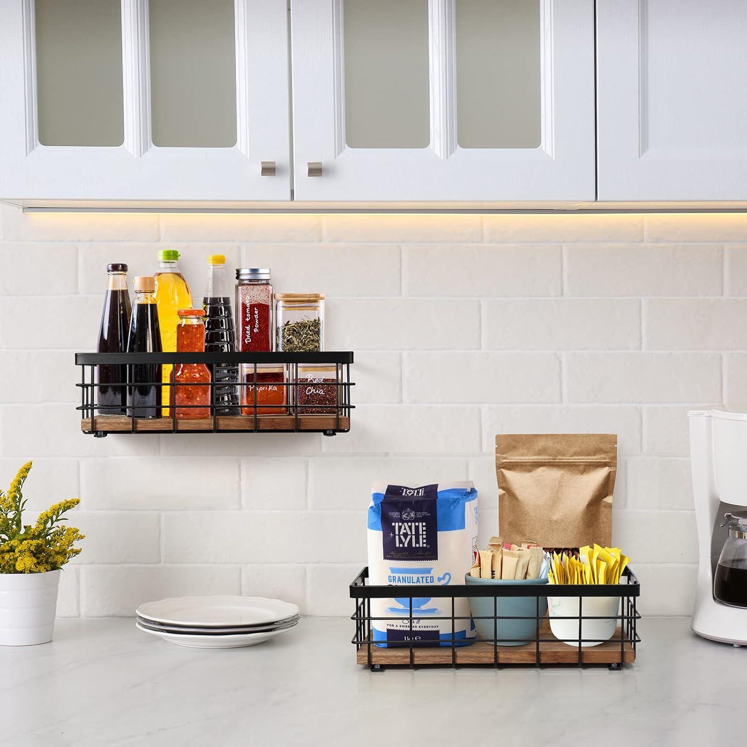 Canasta de Alambre de Metal TJ.MOREE 28.2x14.7cm para Baño y Cocina