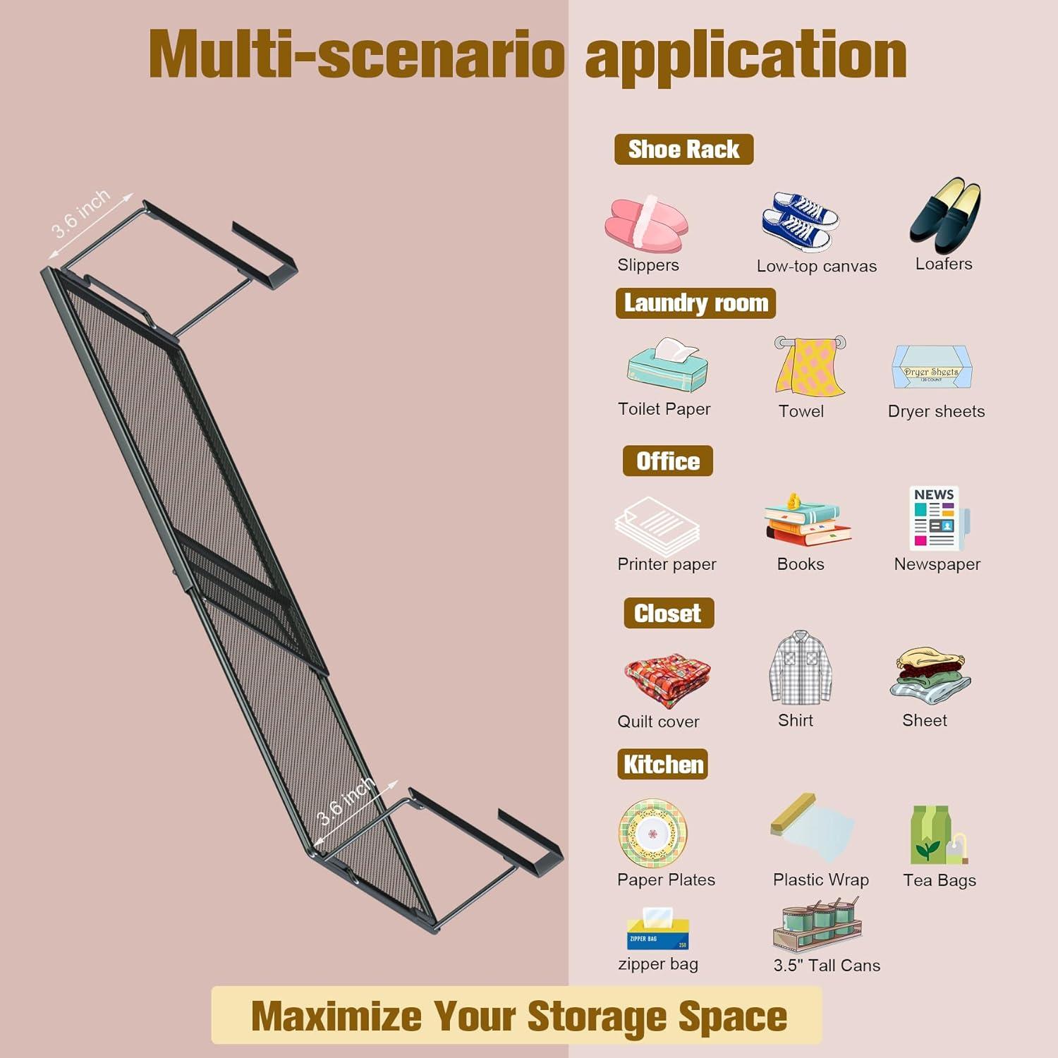 Organizador Bajo Estante YOLOPARK Extensible 70.49 cm Negro