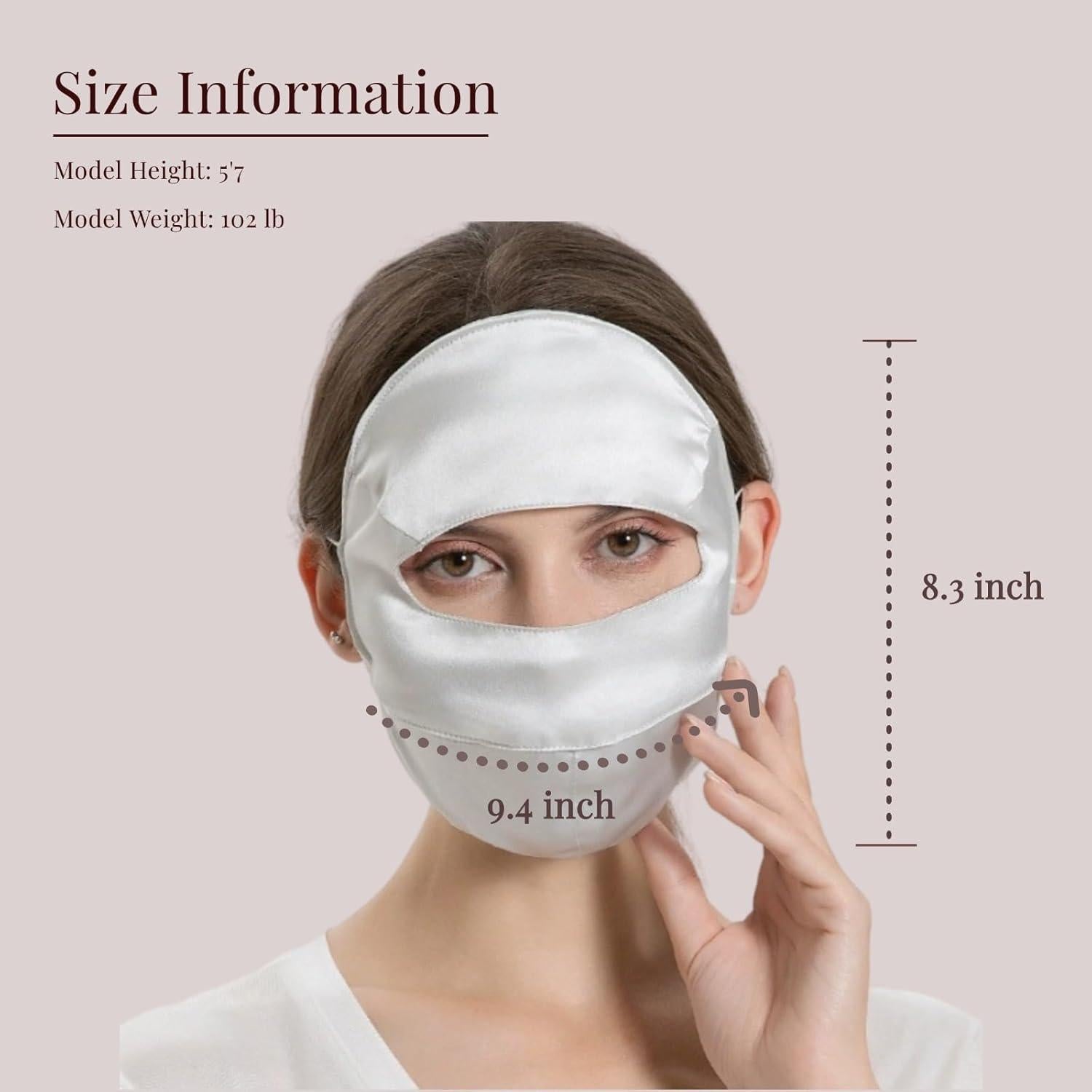 Mascarilla de Seda de Morera UPF 50+ Oro Champán para Mujeres