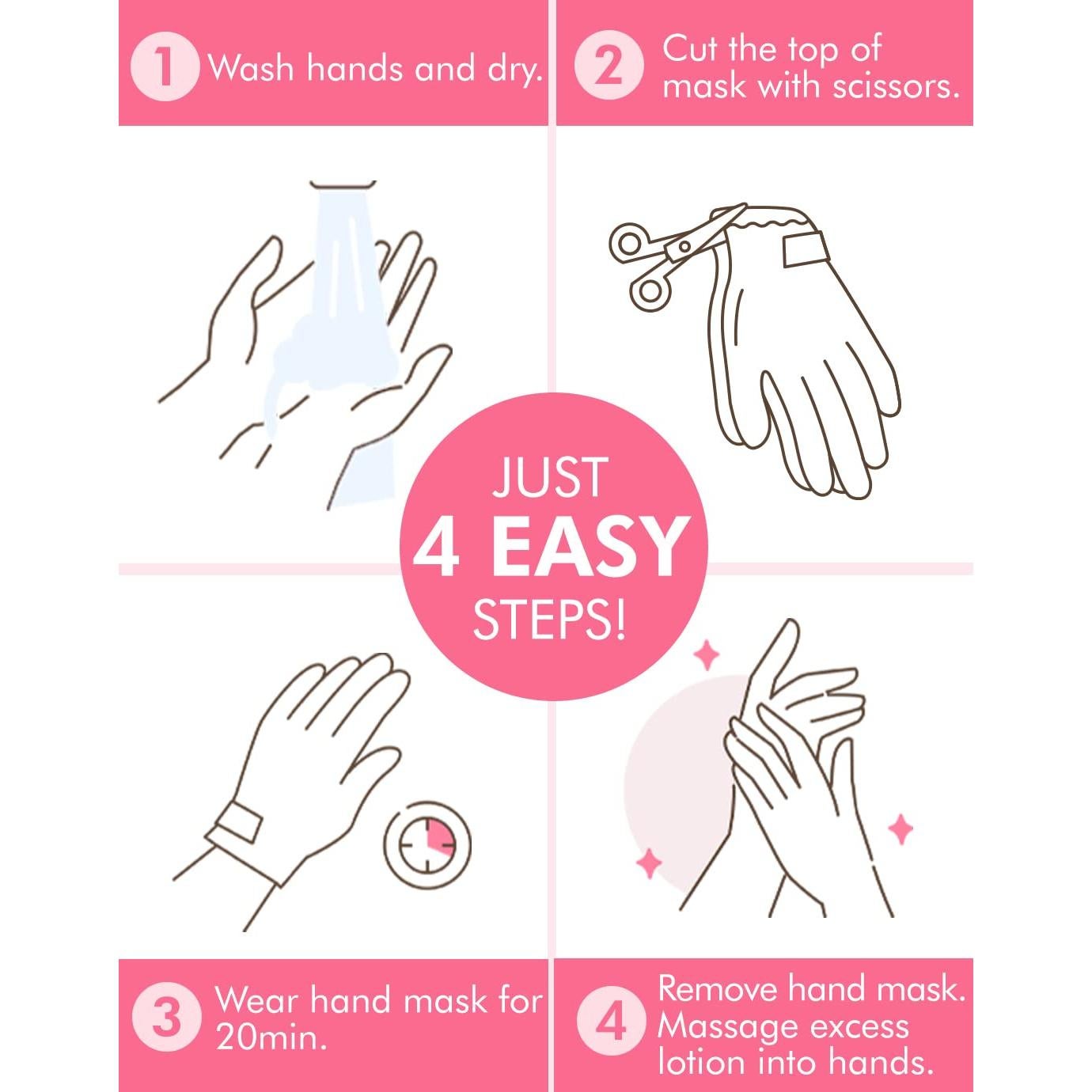 Mascarillas Hidratantes para Pies y Manos DERMAL 6 Pack