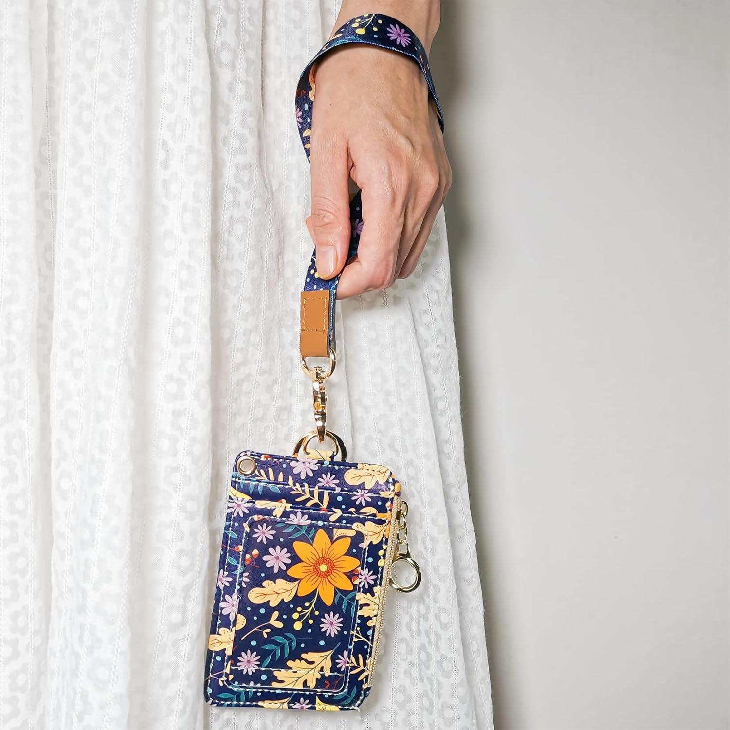 Billetera con cordón Bolimoss Girasol de Otoño con cremallera