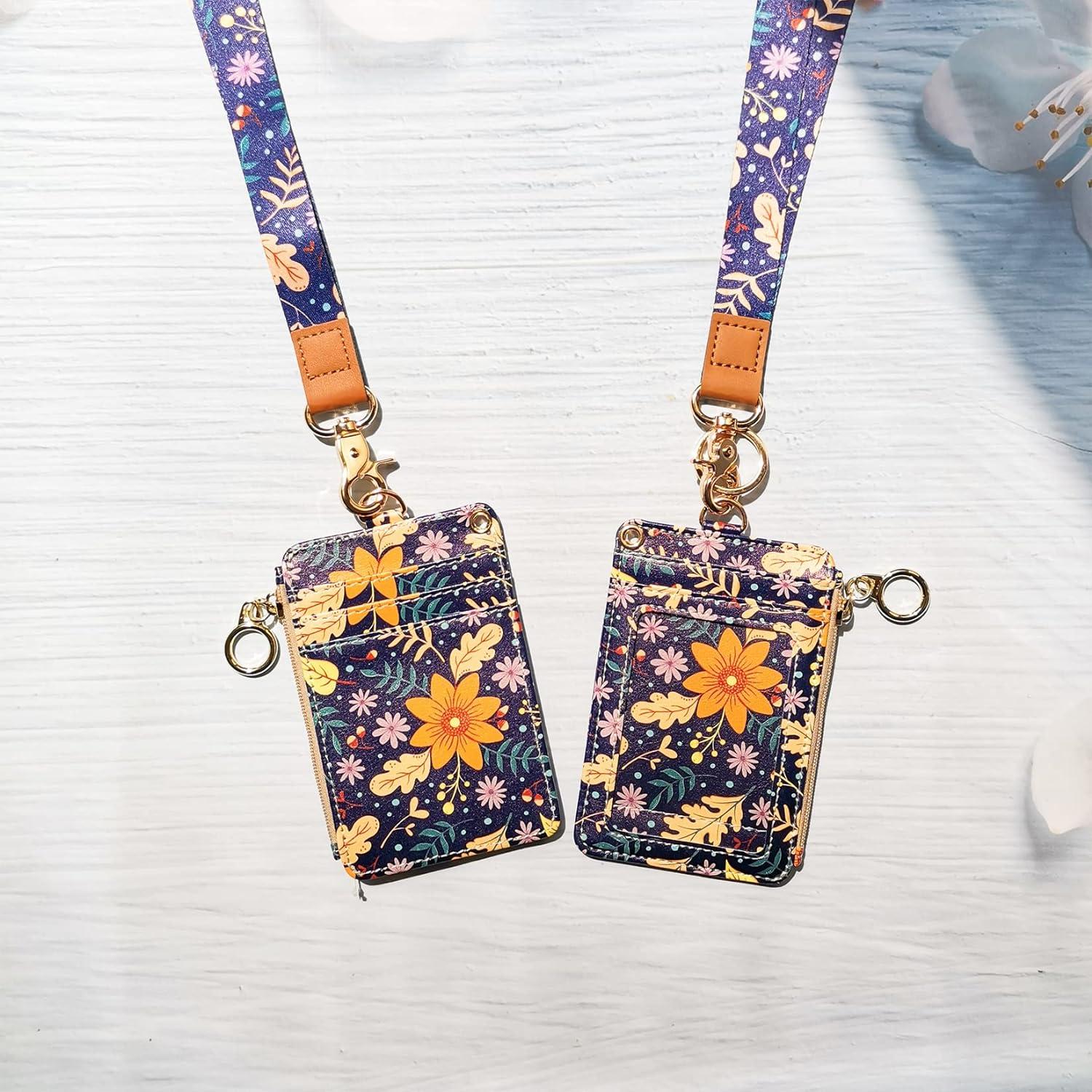 Billetera con cordón Bolimoss Girasol de Otoño con cremallera