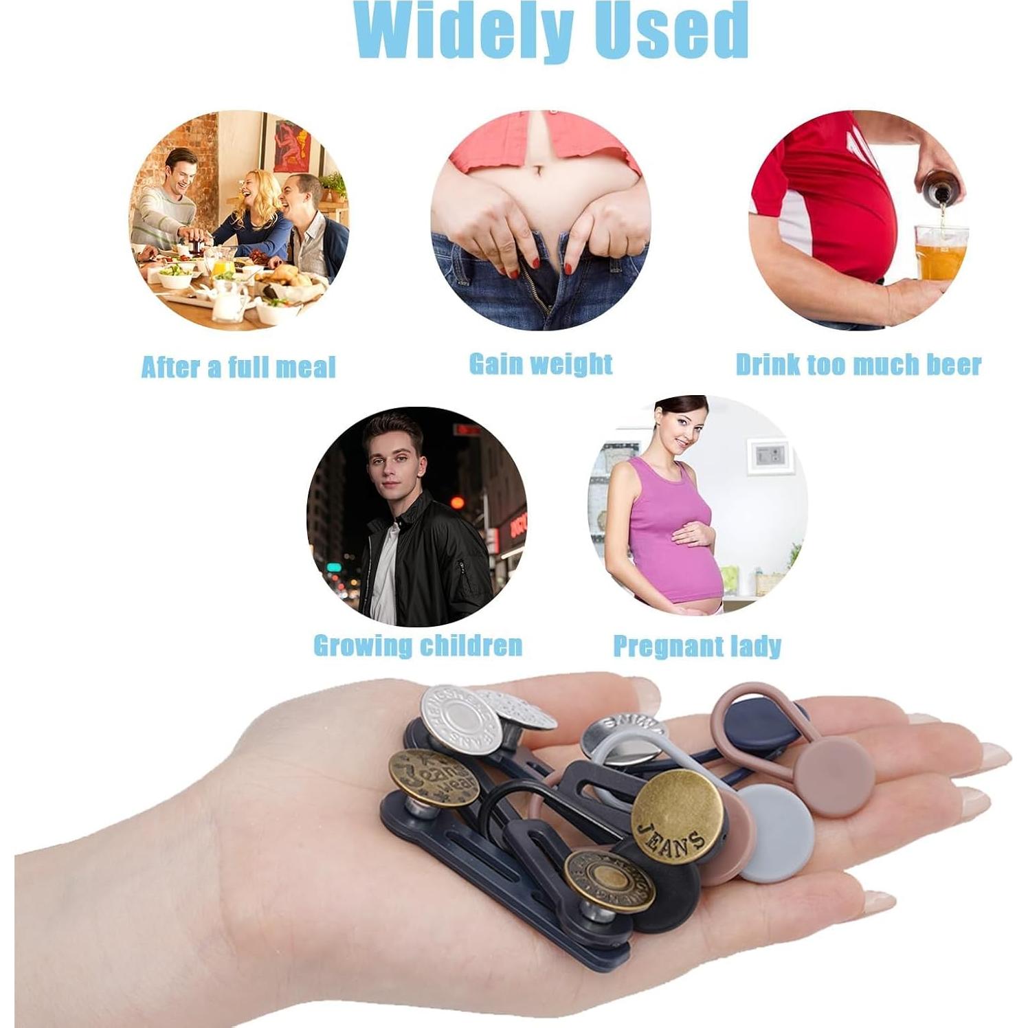 Extensores de Botón para Jeans Kikazarru - 16 Piezas Ajustables