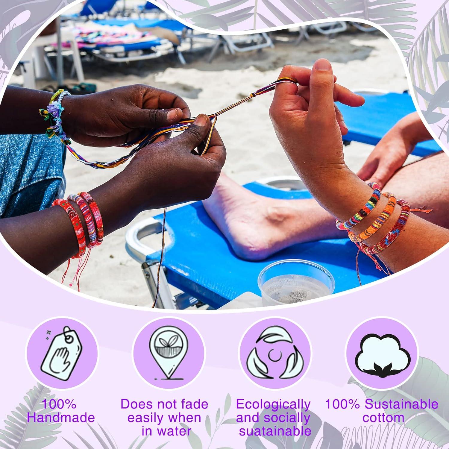 Yinkin 18 Piezas Pulseras Tobilleras Boho Ajustables para Mujeres