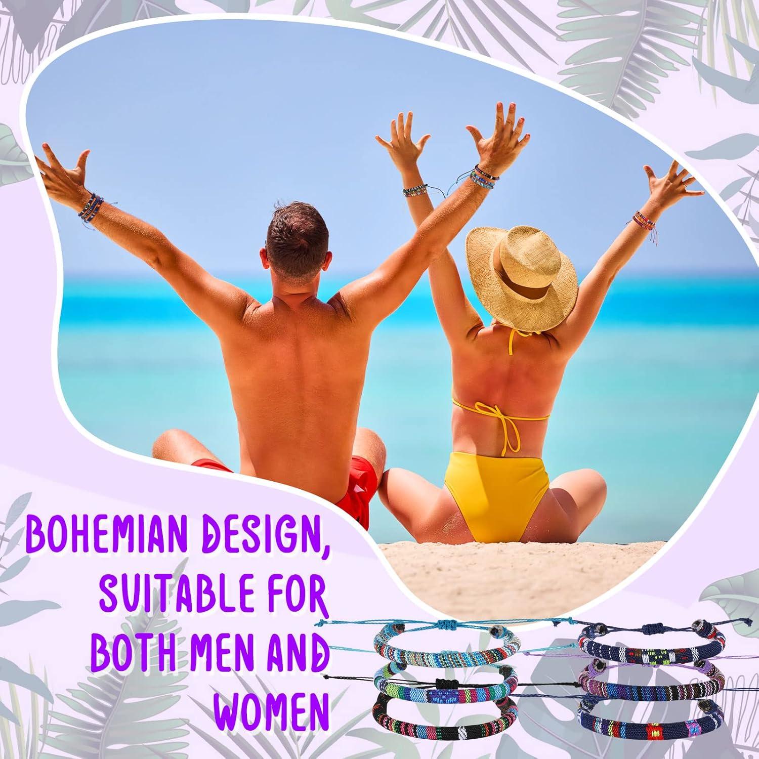 Yinkin 18 Piezas Pulseras Tobilleras Boho Ajustables para Mujeres