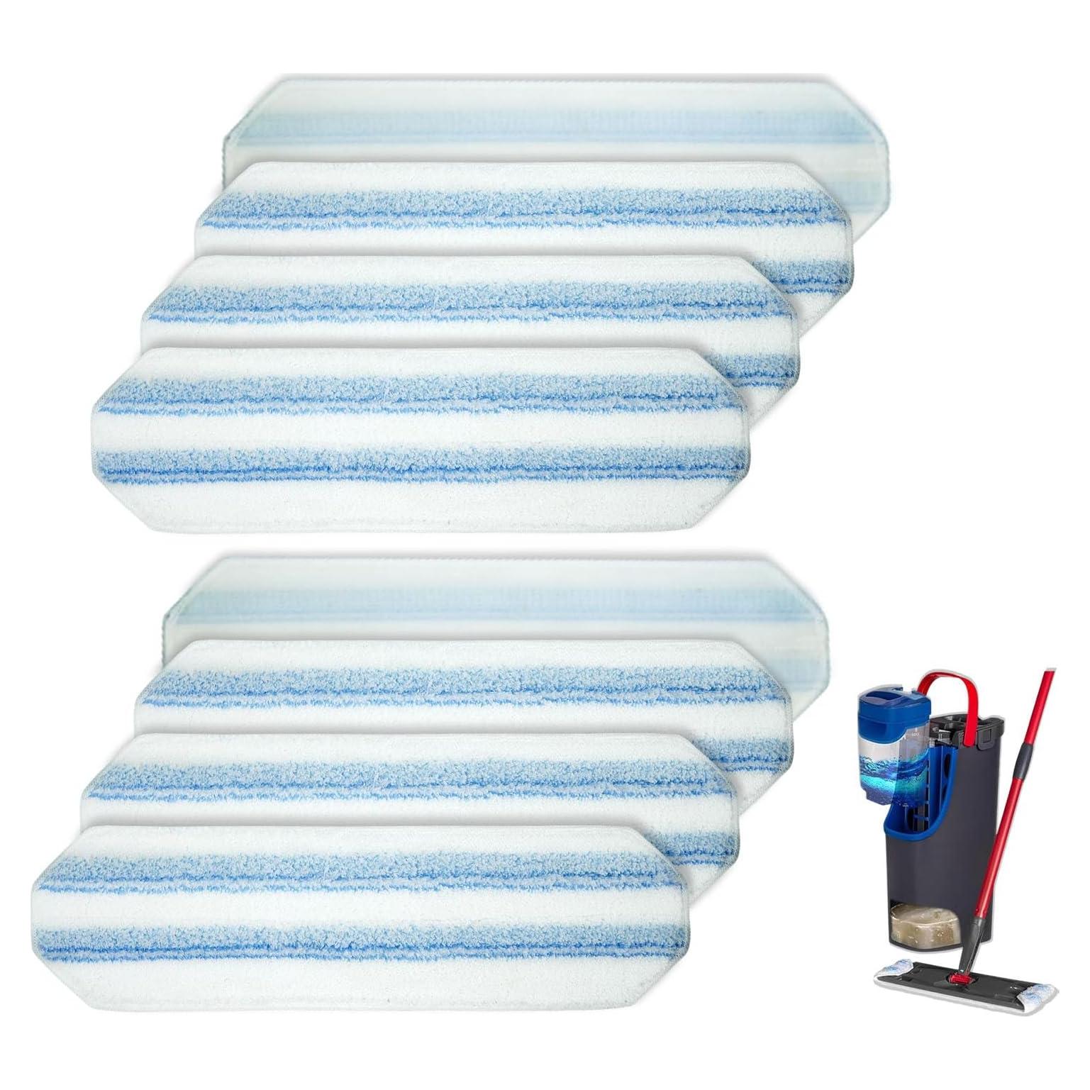 8 Almohadillas de Reemplazo Microfibra Vileda H2prO/O-Cedar