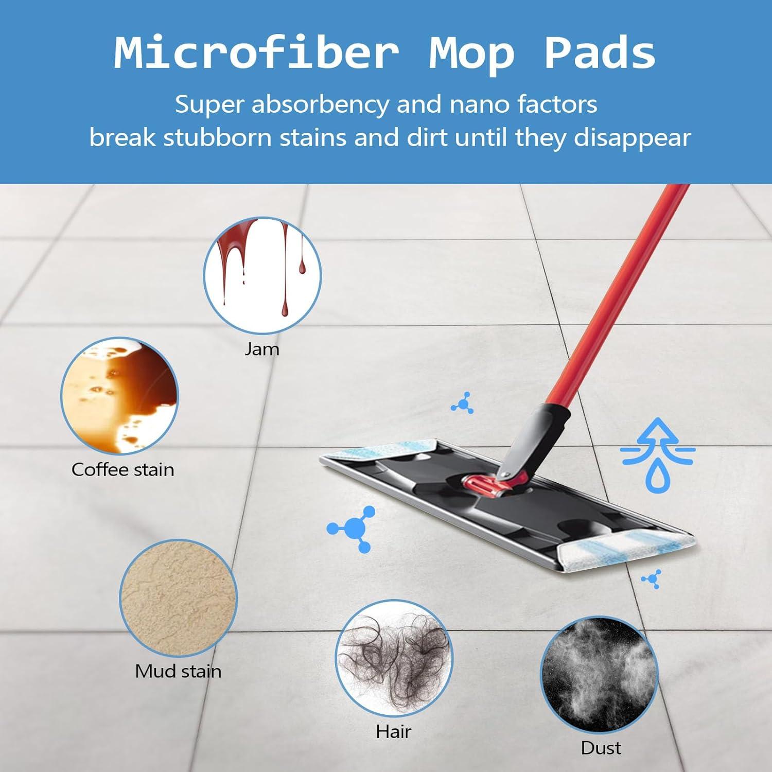 8 Almohadillas de Reemplazo Microfibra Vileda H2prO/O-Cedar