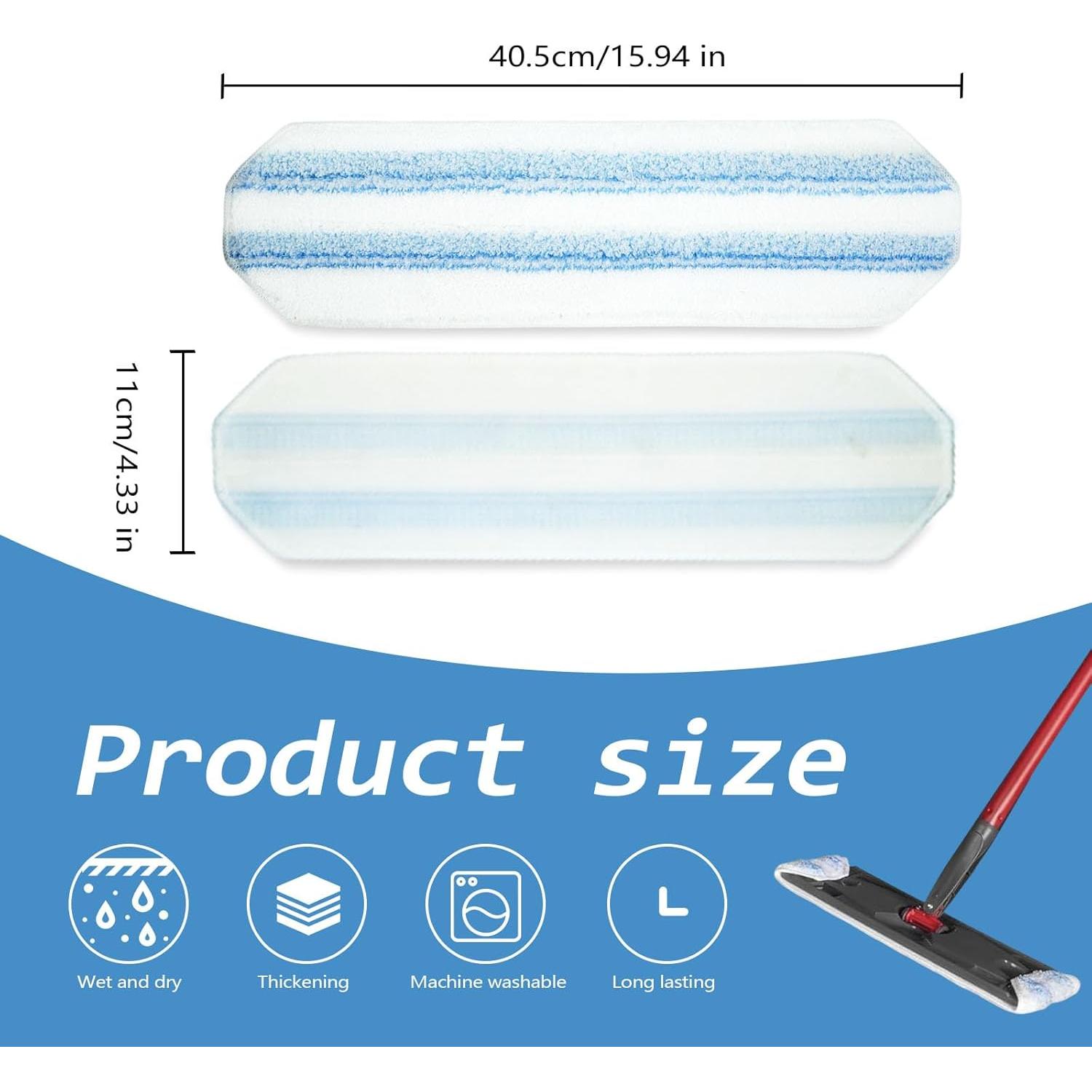 8 Almohadillas de Reemplazo Microfibra Vileda H2prO/O-Cedar