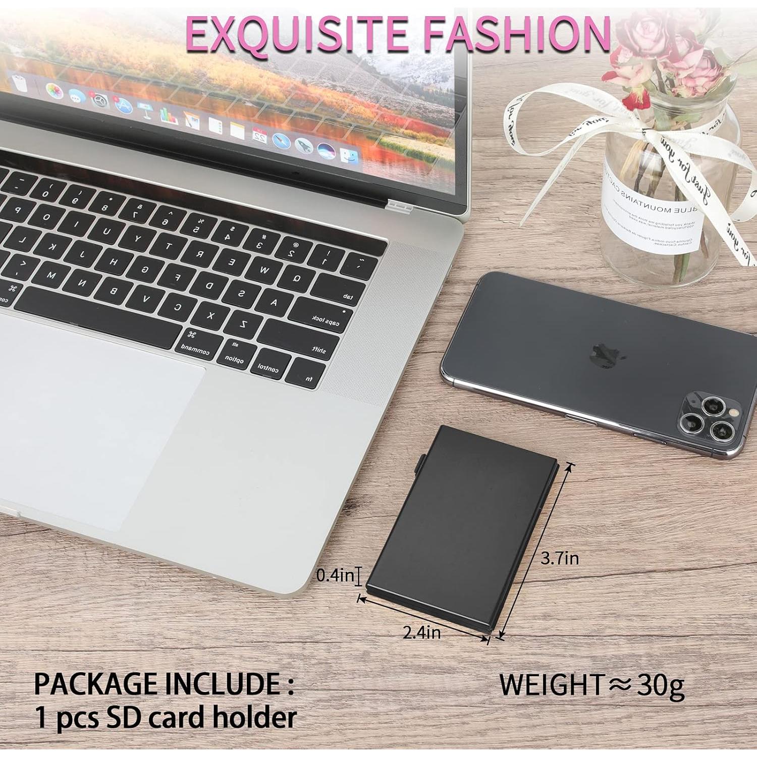 Estuche para Tarjetas SD y TF LAVILI - Aluminio Negro, 6SD+12TF