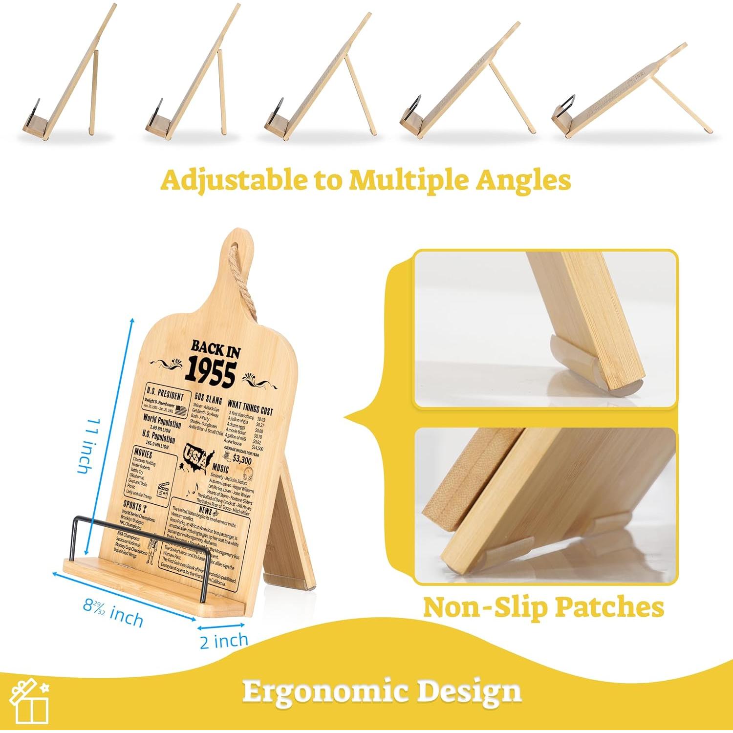 Soporte para Libros de Cocina IKEDAS 1955 - Regalo Cumpleaños 70