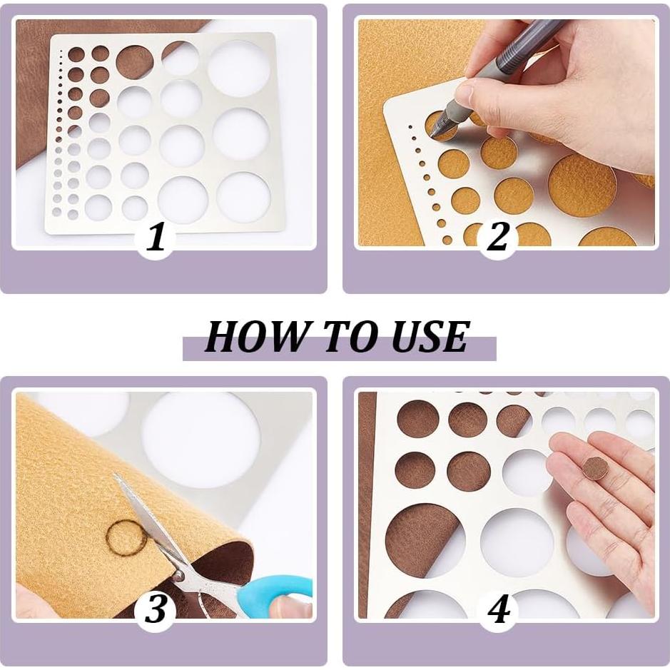 Plantilla de Círculo de Metal UNICRAFTALE 20cm para Dibujo