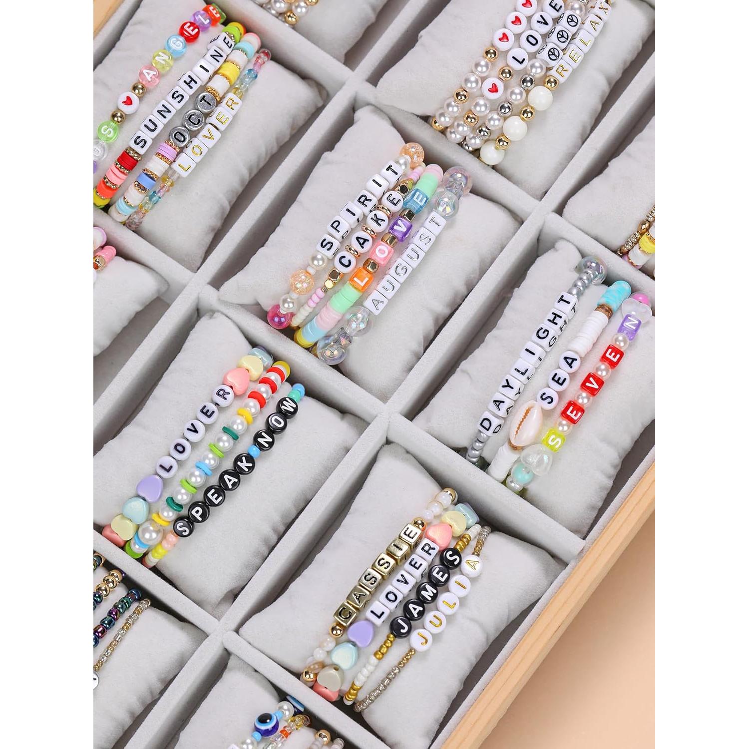 Perlas de Letras Negras DoDoBeads - 1650 Piezas Redondas