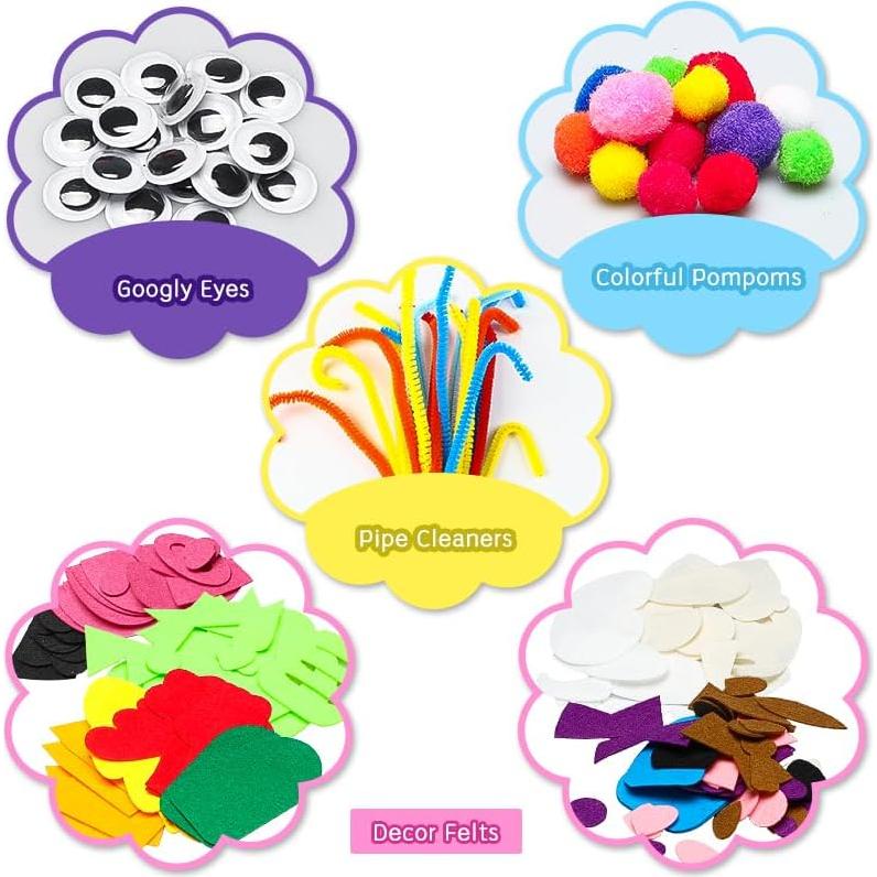 Kit de Marionetas de Mano WATINC 12 Piezas Multicolor DIY