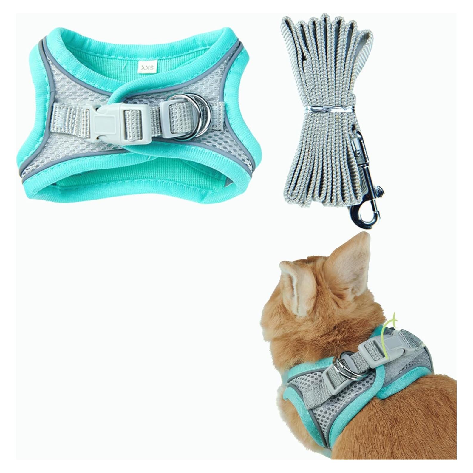 Arnés para Conejo Copfeu S Verde Reflectante Transpirable