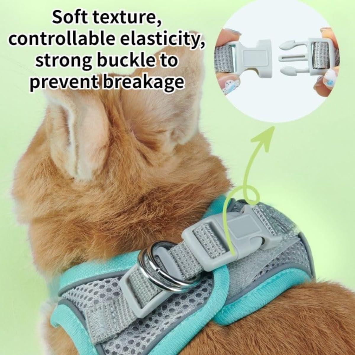 Arnés para Conejo Copfeu S Verde Reflectante Transpirable