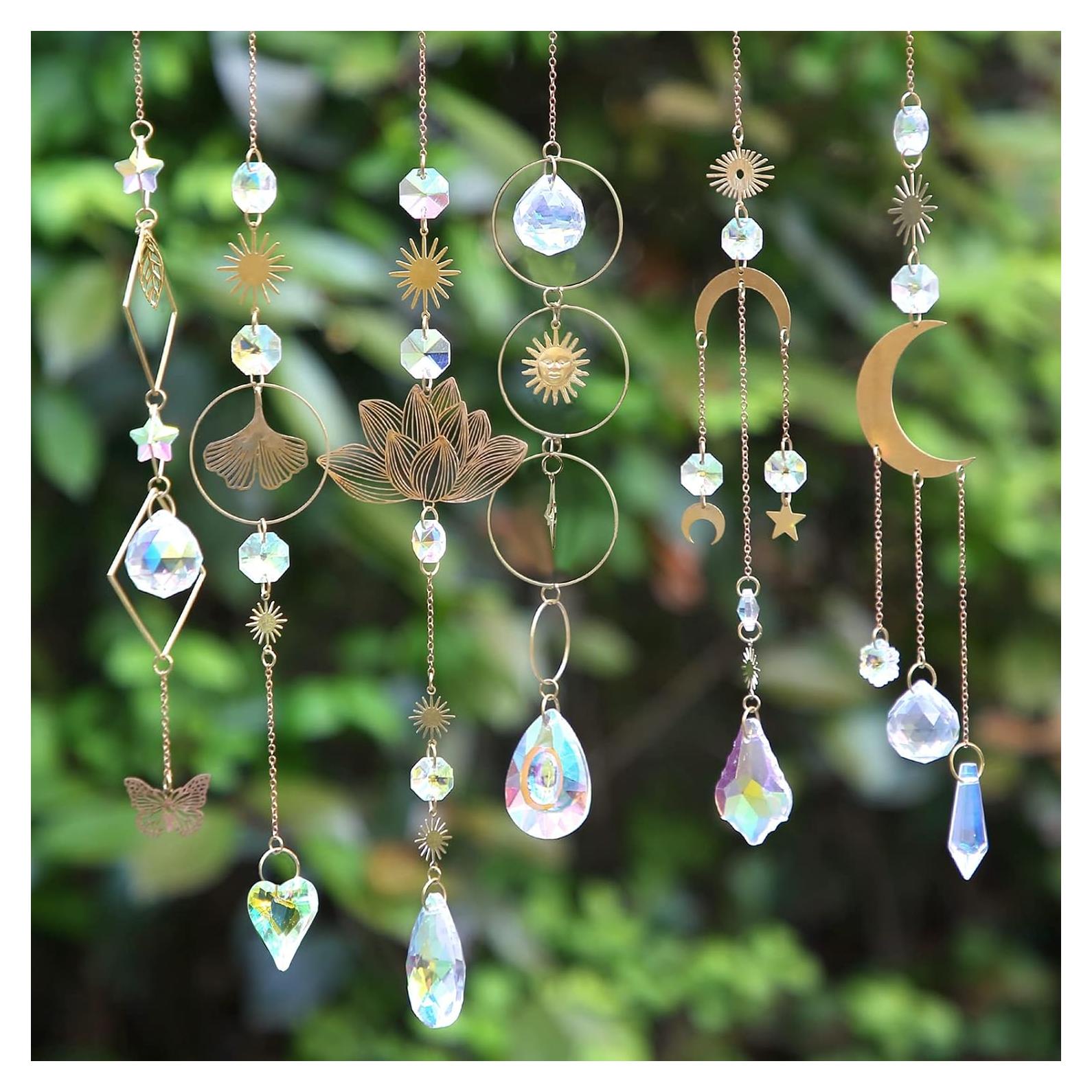 6 Piezas Atrapa Rayos de Sol Worgree Cristales Colgantes