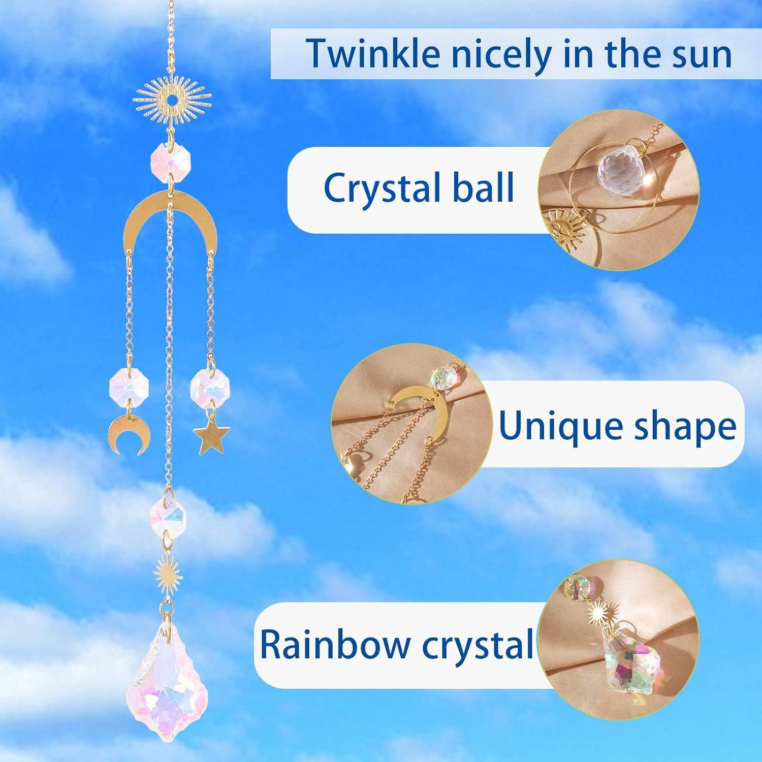 6 Piezas Atrapa Rayos de Sol Worgree Cristales Colgantes