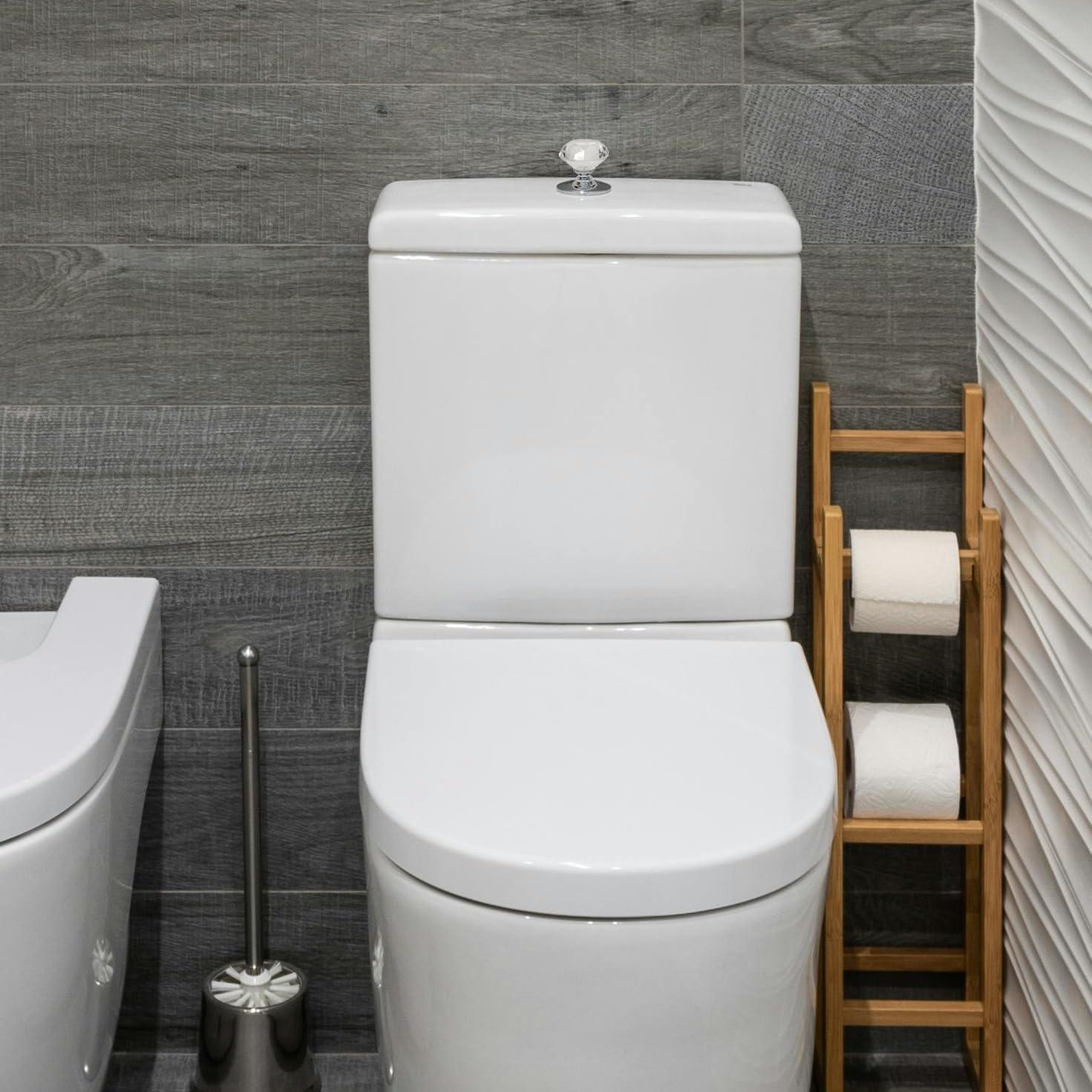 Botón de Cristal en Forma de Diamante OHNAKON para Inodoro