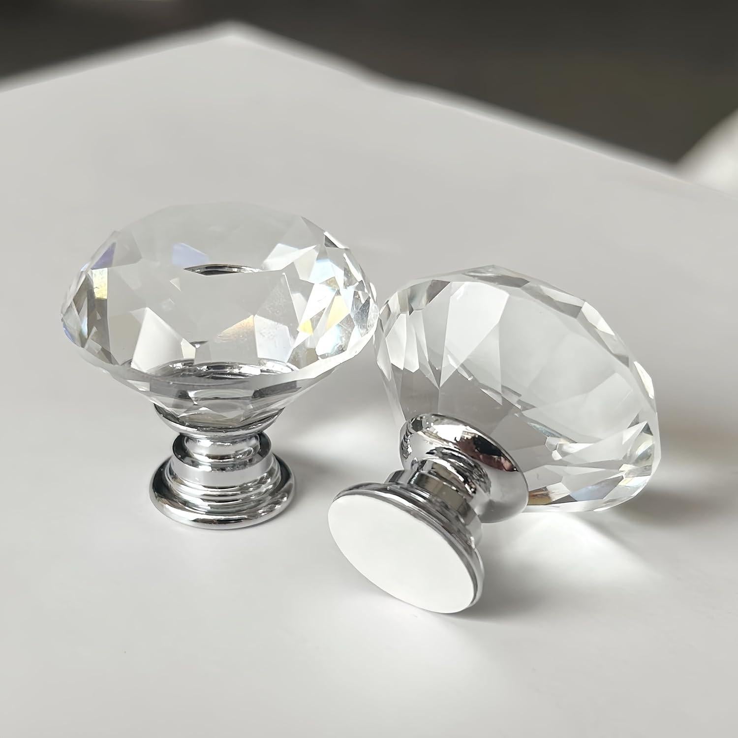 Botón de Cristal en Forma de Diamante OHNAKON para Inodoro