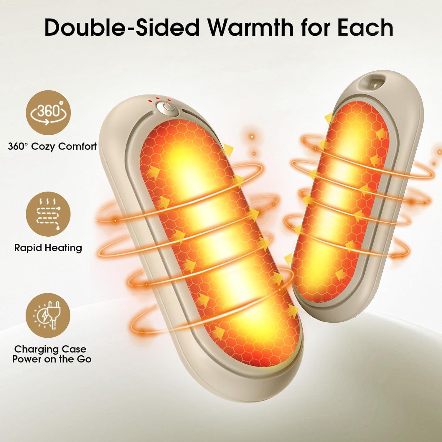 Calentadores de Manos Recargables WarmEmbrace 2 Piezas 10000mAh